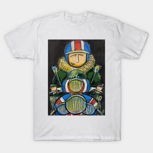 Retro Scooter, Classic Scooter, Scooterist, Scootering, Scooter Rider, Mod Art T-Shirt